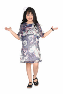 Mauve Cape Overlay Dress