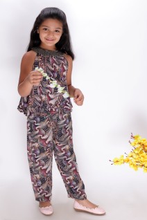 Double Layer Crop Top with Straight Pants