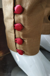 Floor Length Silk Kurta with Gold Narrow Pants