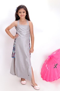 Side Block Floor Length Dress