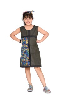 Green Colour Block dress