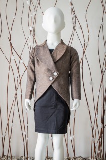 Brown Notched Collar Coat